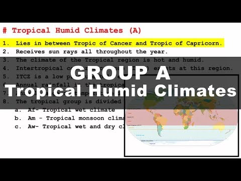 Koppen Scheme - Tropical Humid Climate (A) | UPSC IAS Geography