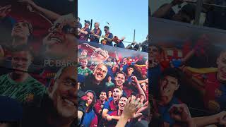 2025年の!バルセロナいてたら最前列から優勝パレー見れた #fcbarcelona #barcelona #barcelonafootball #バルセロナ #ラリーガ #サッカー