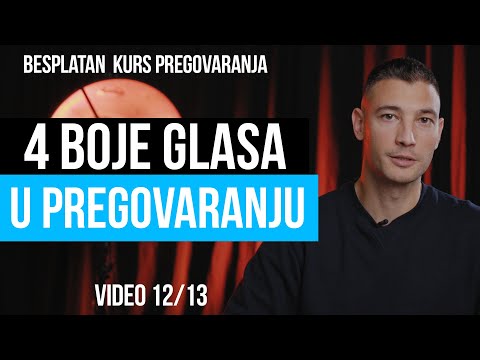 Tehnika 10: "BOJE GLASA" - Zašto je u pregovorima važan GLAS i kako on deluje na sagovornika?