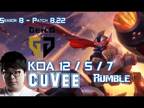GEN CuVee RUMBLE vs URGOT Top - Patch 8.22 KR Ranked