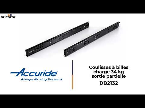 Coulisses à billes 2132-charge 30 à 35kg-sortie partielle ACCURIDE