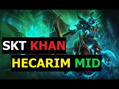 SKT T1 Khan Play Hecarim Mid Patch 9.8 S9 Ranked Korean Pro Replays