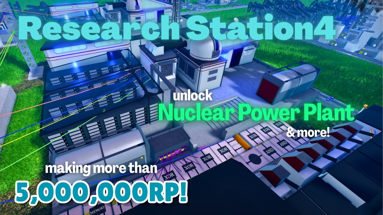 UPDATED Research Station4 with Logic Setup! (even without Adders!)  | Industrialist Roblox