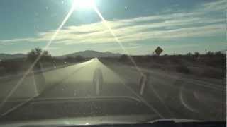 preview picture of video 'Imperial Dam Road, California, past YPG, driving northeast to U.S. Highway 95, Yuma, Arizona'