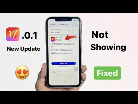 iOS 17.0.1 New Update not showing on iPhone - issue Fixed
