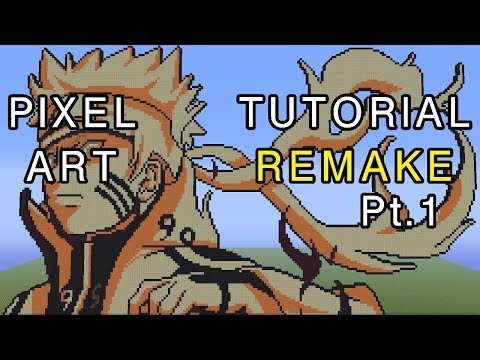 Felix Guaman - Minecraft Pixel Art Tutorial Remake - Naruto Bijuu Mode Part 1