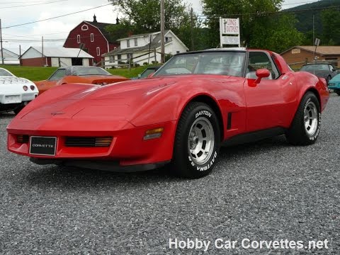 1981 Red Corvette 4spd Silver int For Sale Video