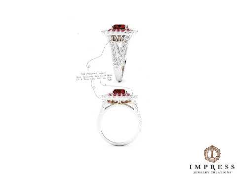 Custom Ruby with Pink Diamonds Fashion Ring