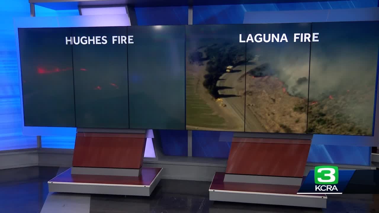 California wildfire updates | Laguna Fire, Hughes Fire updates for Jan. 23 at noon