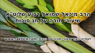 הרב מיכאל רביע | חג סוכות | רוממות הרוח - סוכה , ארבעת המינים, הושענא רבא, שמחת תורה