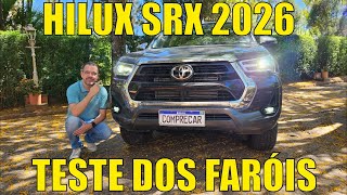 Toyota Hilux SRX 2026 - Teste dos faróis em LED