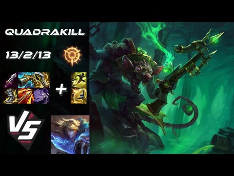 BOTTOM Twitch vs Ezreal [QUADRAKILL] - NA Challenger Patch 25.S1.3