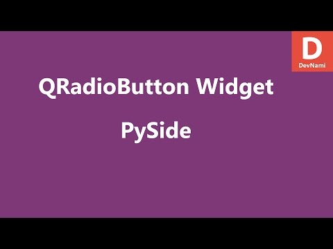 PySide Radio Button Widget QRadioButton
