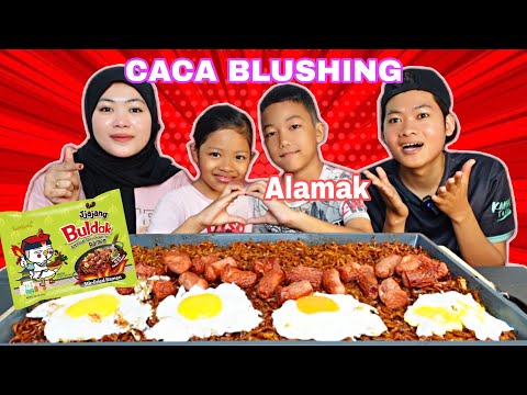 ALAMAK❗️EATING SAMYANG JJAJANG CACA BLUSHINGGGG😂‼️