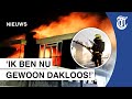 Grote brand verwoest appartementencomplex in Kaag