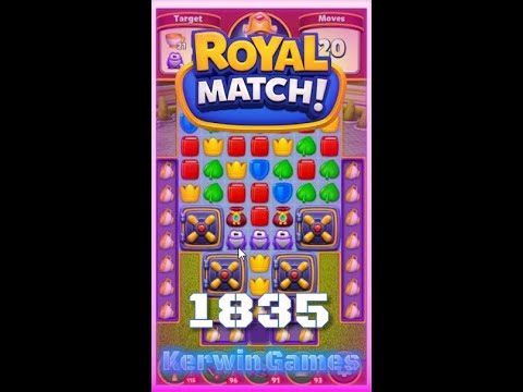 Royal Match Level 1835 - Hard Level - No Boosters Gameplay
