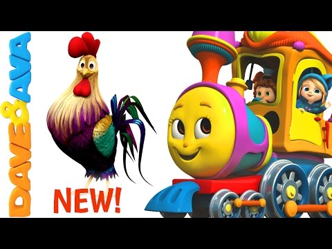 🐶 Farm Animals Train Part 2 | Learn Animals & Animal sounds | Educational Video from Dave and Ava 🐶