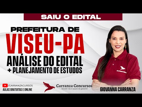 Concurso VISEU-PA Edital Completo + Planejamento de Estudos | Aula Concurso Público
