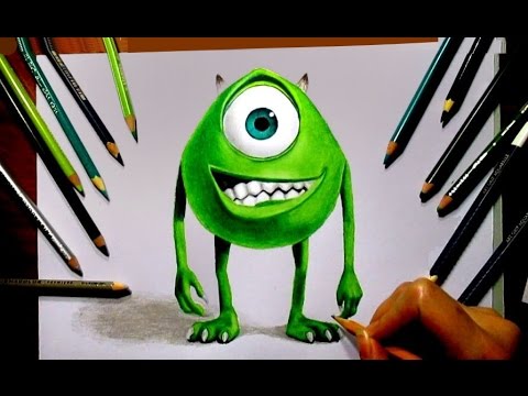 Speed Drawing: Mike Wazowski ► Monsters, Inc. Movie Character | Jasmina Susak