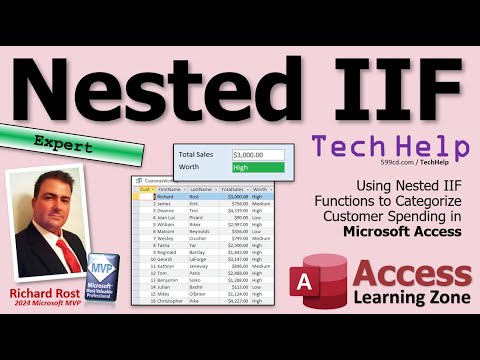 Using Nested IIF Functions to Categorize Customer Spending in Microsoft Access