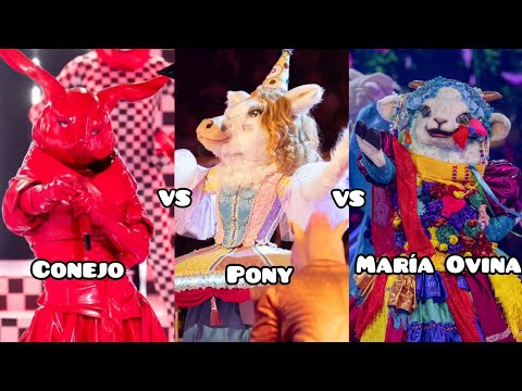Conejo VS Pony VS María Ovina| Todos Me Miran - Gloria Trevi| ¿Quién es la Máscara?| T1, T6, y T7