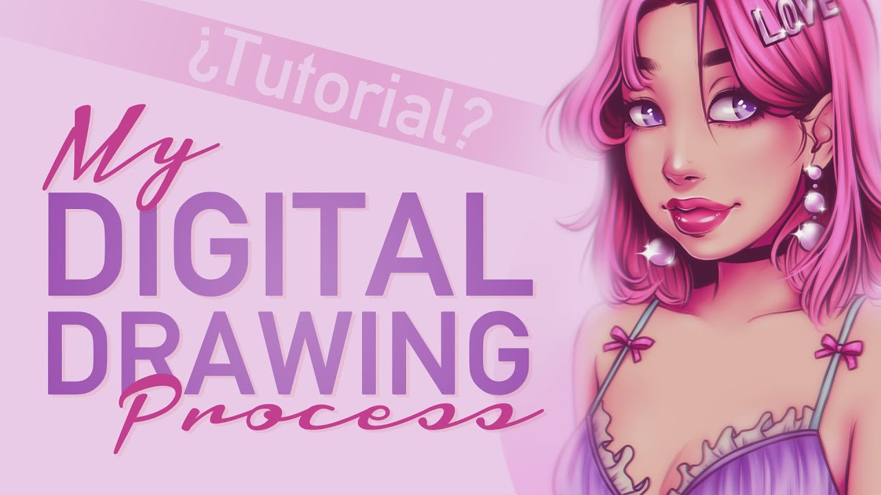 My Digital Drawing Process (Tutorial?) - SUBTITLES