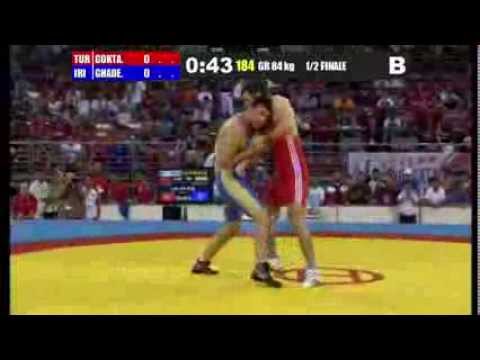 Y.Ghaderian (IRI) vs D.Goktas (TUR) 84kg 1/2 Final - GR - 2013 Junior World Championships