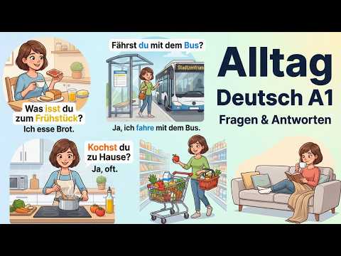 Deutsch A1 einfach lernen 🇩🇪 | 250 Fragen & Antworten für den Alltag