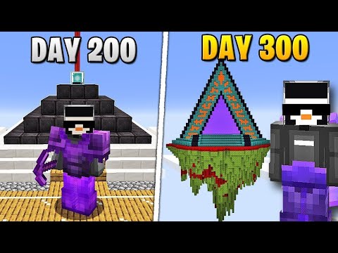 I Survived 300 Days in Minecraft SKY BLOCK…