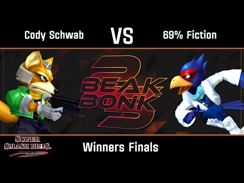 Cody Schwab (Fox) vs 69% Fiction (Falco) - Melee Winners Finals -  Beak Bonk 2025