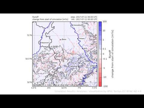 TerrSysMP monitoring run 2017-07-11 - runoff - NRW (24h)