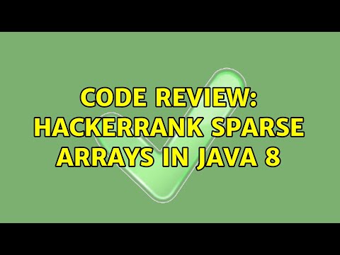 Code Review Hackerrank Sparse Arrays In Java 8