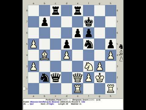 Ponkratov, Pavel vs Bergsson, Snorri | Moscow Aeroflot Chess Open B 2004, Russia