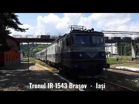 Trenul Inter Regio 1543 Brașov - Iași sosește & pleacă din gara Comănești (01.06.2022)