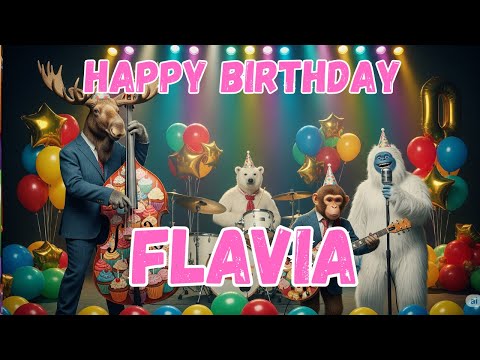 FLAVIA Happy Birthday Song - Happy Birthday to Flavia