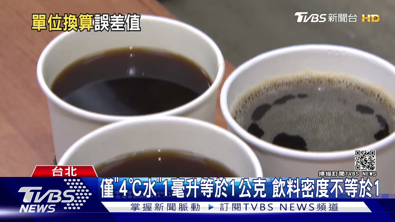 22oz咖啡「重562g」疑少給　物理老師：算法錯