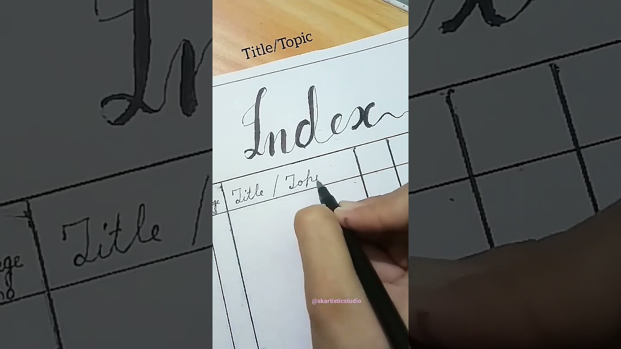 Easiest way to make Index for project / assignment💖#shorts #shortsfeed #trending #viral #viralvideo