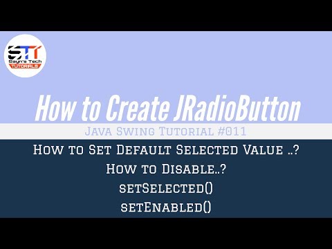 Jradiobutton Setselected Setenabled Java Swing Tutorial 011
