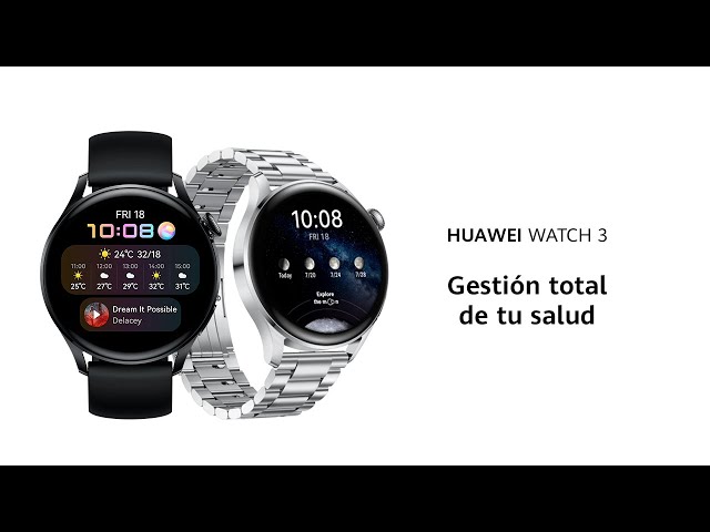 Huawei Watch 3 4G LTE GPS NFC 46mm AMOLED Schwarz Wasserfest 5ATM SpO2 Pulsmesser video