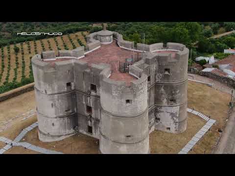 Aerial view of Évora Monte Castle - 4K UHD