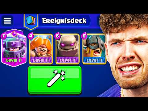 😱🤯MAGIC WAND CONTROLS MY 4-CARD DECK... (Escalation) | Clash Royale German