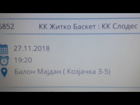 27.11.2018. 1MRL Žitko vs Slodes uživo