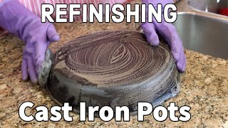 Refinishing and Seasoning Cast Iron Pots