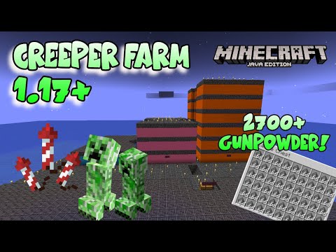 EASY Creeper Farm | Gunpowder Farm Tutorial 1.17+ | 2700+ PER HOUR!