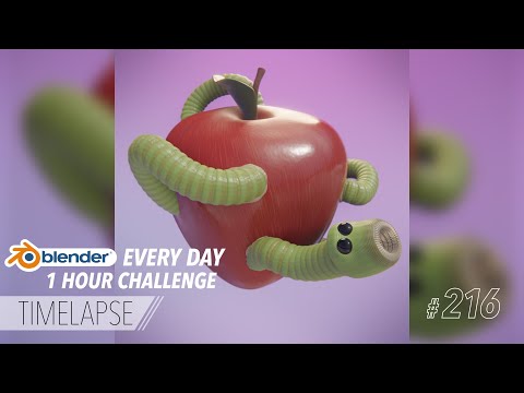 Procedural Worm with Geometry Nodes - Blender Every Day #216