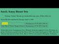 Sonny Blount Trio 6/4/1949 "Upstairs" / "Just One of Those Things"