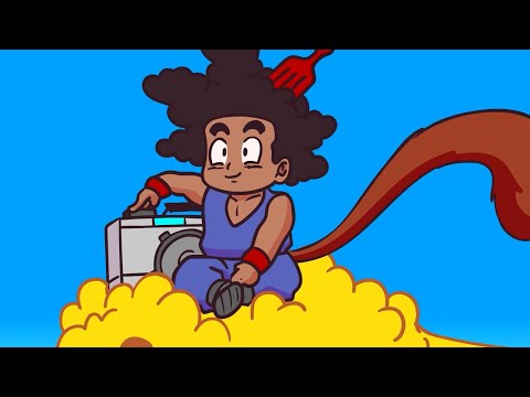 Black Goku rides the Nimbus differently!