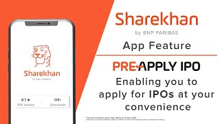Pre Apply IPO Feature on the Sharekhan App