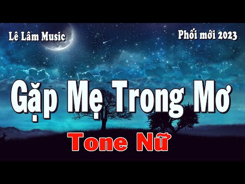 Karaoke - GẶP MẸ TRONG MƠ Tone Nữ | Lê Lâm Music