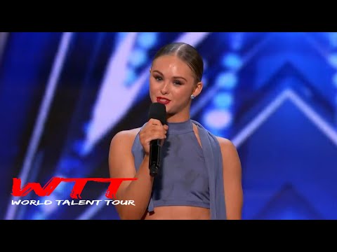 Siena Uremovic Performs Acrobatics and Dance with a BLINDFOLD! - Americas Got Talent 2020